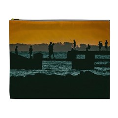 River Breakwater Sunset, Montevideo, Uruguay Cosmetic Bag (xl) by dflcprintsclothing