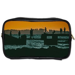 River Breakwater Sunset, Montevideo, Uruguay Toiletries Bag (one Side) by dflcprintsclothing