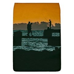 River Breakwater Sunset, Montevideo, Uruguay Removable Flap Cover (l) by dflcprintsclothing