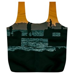 River Breakwater Sunset, Montevideo, Uruguay Full Print Recycle Bag (xl) by dflcprintsclothing