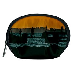 River Breakwater Sunset, Montevideo, Uruguay Accessory Pouch (medium) by dflcprintsclothing