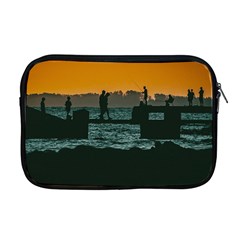 River Breakwater Sunset, Montevideo, Uruguay Apple Macbook Pro 17  Zipper Case by dflcprintsclothing