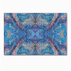 Marbling Blend Repeats Postcard 4 x 6  (pkg Of 10) by kaleidomarblingart