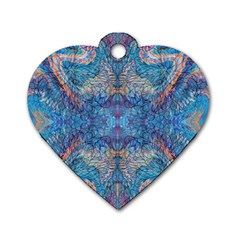 Marbling Blend Repeats Dog Tag Heart (two Sides) by kaleidomarblingart