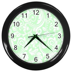 Clean Ornament Tribal Flowers  Wall Clock (black) by ConteMonfrey