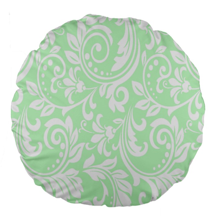 Clean Ornament Tribal Flowers  Large 18  Premium Round Cushions