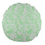 Clean Ornament Tribal Flowers  Large 18  Premium Flano Round Cushions Front