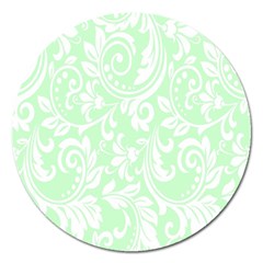 Clean Ornament Tribal Flowers  Magnet 5  (round) by ConteMonfrey