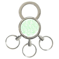 Clean Ornament Tribal Flowers  3-ring Key Chain by ConteMonfrey