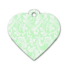 Clean Ornament Tribal Flowers  Dog Tag Heart (two Sides) by ConteMonfrey