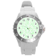 Clean Ornament Tribal Flowers  Round Plastic Sport Watch (l) by ConteMonfrey