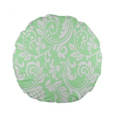 Clean Ornament Tribal Flowers  Standard 15  Premium Round Cushions by ConteMonfrey