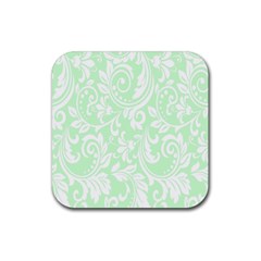 Clean Ornament Tribal Flowers  Rubber Coaster (square) by ConteMonfrey