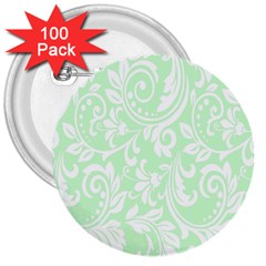 Clean Ornament Tribal Flowers  3  Buttons (100 Pack)  by ConteMonfrey