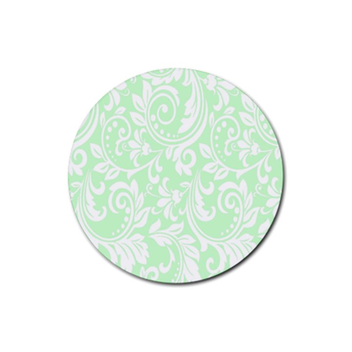 Clean Ornament Tribal Flowers  Rubber Round Coaster (4 pack)