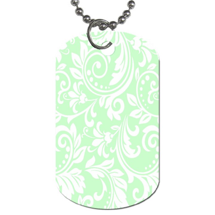 Clean Ornament Tribal Flowers  Dog Tag (One Side)