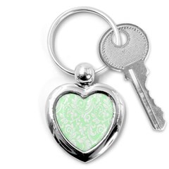 Clean Ornament Tribal Flowers  Key Chain (heart) by ConteMonfrey