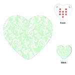 Clean Ornament Tribal Flowers  Playing Cards Single Design (Heart) Front