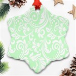 Clean Ornament Tribal Flowers  Ornament (Snowflake) Front