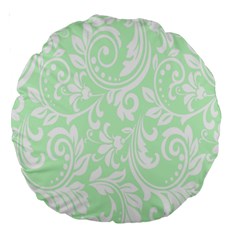 Clean Ornament Tribal Flowers  Large 18  Premium Round Cushions