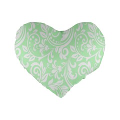 Clean Ornament Tribal Flowers  Standard 16  Premium Heart Shape Cushions by ConteMonfrey