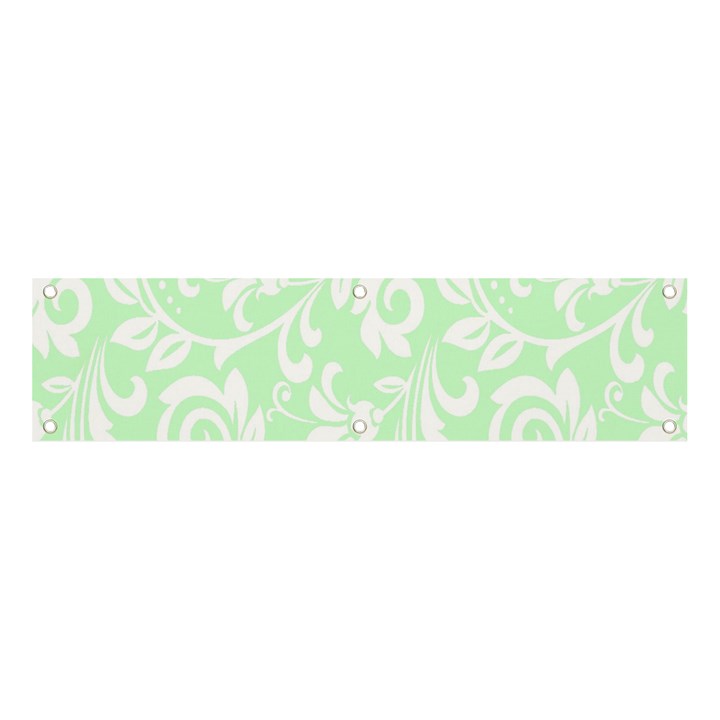 Clean Ornament Tribal Flowers  Banner and Sign 4  x 1 