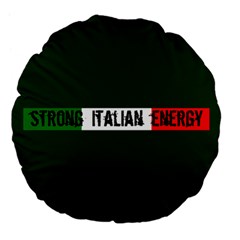 Strong Italian Energy  Large 18  Premium Flano Round Cushions by ConteMonfrey