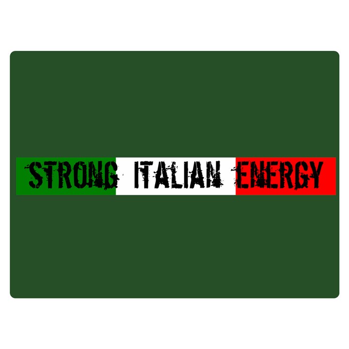 Strong Italian Energy  One Side Premium Plush Fleece Blanket (Extra Small)