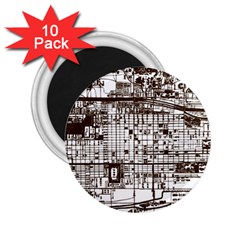 Antique Oriental Town Map  2 25  Magnets (10 Pack)  by ConteMonfrey