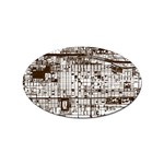 Antique Oriental Town Map  Sticker (Oval) Front