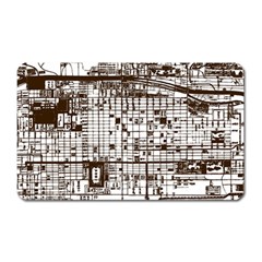 Antique Oriental Town Map  Magnet (rectangular) by ConteMonfrey