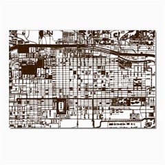 Antique Oriental Town Map  Postcard 4 x 6  (pkg Of 10) by ConteMonfrey