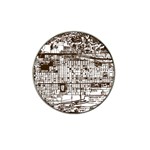 Antique Oriental Town Map  Hat Clip Ball Marker (10 pack) Front