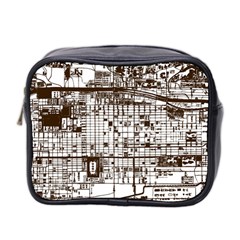 Antique Oriental Town Map  Mini Toiletries Bag (two Sides) by ConteMonfrey