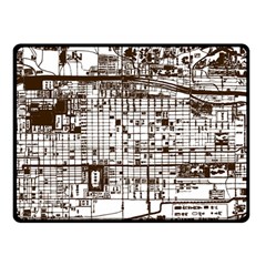 Antique Oriental Town Map  Fleece Blanket (small) by ConteMonfrey