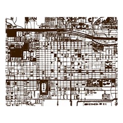 Antique Oriental Town Map  Premium Plush Fleece Blanket (large) by ConteMonfrey