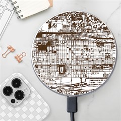 Antique Oriental Town Map  Wireless Charger by ConteMonfrey