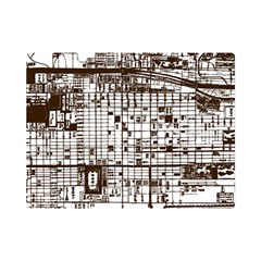 Antique Oriental Town Map  One Side Premium Plush Fleece Blanket (mini) by ConteMonfrey