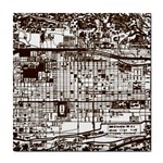 Antique Oriental Town Map  Tile Coaster Front