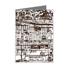 Antique Oriental Town Map  Mini Greeting Card by ConteMonfrey