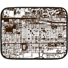 Antique Oriental Town Map  One Side Fleece Blanket (mini) by ConteMonfrey