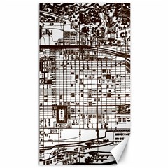 Antique Oriental Town Map  Canvas 40  X 72  by ConteMonfrey