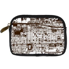 Antique Oriental Town Map  Digital Camera Leather Case by ConteMonfrey