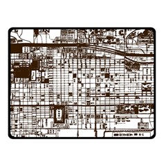 Antique Oriental Town Map  One Side Fleece Blanket (small) by ConteMonfrey