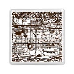 Antique Oriental Town Map  Memory Card Reader (square) by ConteMonfrey