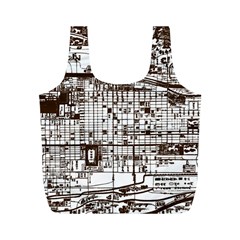 Antique Oriental Town Map  Full Print Recycle Bag (m) by ConteMonfrey