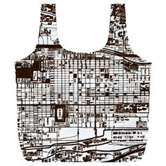 Antique Oriental Town Map  Full Print Recycle Bag (xxxl) by ConteMonfrey