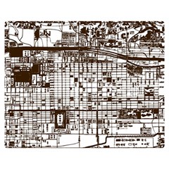 Antique Oriental Town Map  One Side Premium Plush Fleece Blanket (medium) by ConteMonfrey