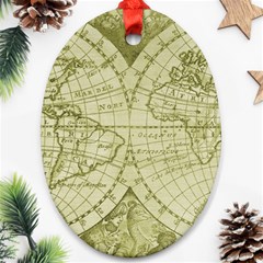 Vintage Mapa Mundi  Ornament (oval) by ConteMonfrey