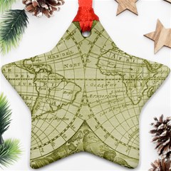 Vintage Mapa Mundi  Ornament (star) by ConteMonfrey